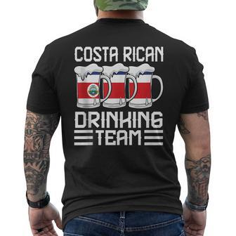 Costa Rican Drinking Team Costa Rica Men's T-shirt Back Print - Seseable