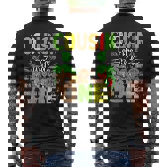 Cousin Of The Wild One Zoo Birthday Safari Jungle Animal Men's Back Print T-shirt | Mazezy