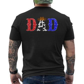 Cowboy Dad Western Rodeo Theme Kids Birthday Party Matching Gift For Mens Mens Back Print T-shirt | Mazezy