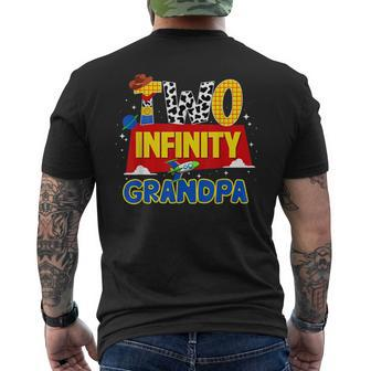 Cowboy Grandpa Two Infinity And Beyond Birthday Decorations Mens Back Print T-shirt | Mazezy DE