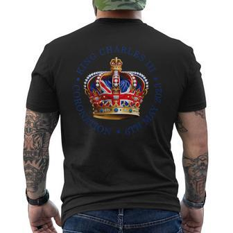 Cr Iii King Charles Coronation May 2023 British Royal Crown Men's Back Print T-shirt | Mazezy