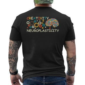 Creativity Neuroplasticity Colorful Brain Neuroscience Men's T-shirt Back Print - Seseable