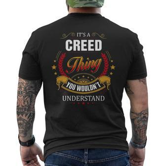 Creed Family Crest Creed Creed Clothing Creed T Creed T For The Creed Men's T-shirt Back Print - Seseable