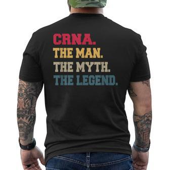 Crna Mans The Myth Legend Gifts For Him Mens Back Print T-shirt - Seseable