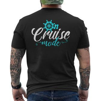 On Cruise Mode Cruise Vacation Family Trendy Men's Back Print T-shirt | Mazezy