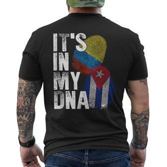 Cuba Colombia Its In My Dna Colombian Pride Cuban Roots Men's Back Print T-shirt | Mazezy
