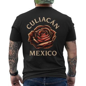 Culiacan Mexico Sinaloa Mexican Guey Chicano Latino Rose Men's Back Print T-shirt | Mazezy