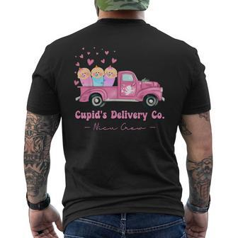 Cupids Delivery Co Nicu Crew Valentines Day Truck Men's T-shirt Back Print - Seseable