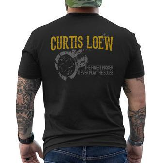 Curtis Loew The Finest Picker To Ever Play The Blues Men's Back Print T-shirt | Mazezy