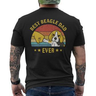Cute Best Beagle Dad Ever Retro Vintage Puppy Lover V2 Men's T-shirt Back Print - Seseable