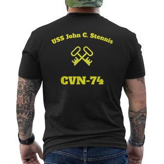 Cvn-74 Uss John C Stennis Aircraft Carrier Sk Or Ls Men's T-shirt Back Print - Seseable