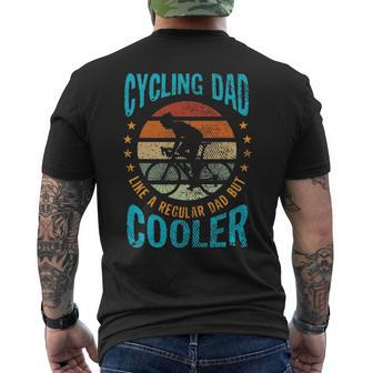 Mens Cycling Dad - Bike Rider Cyclist Fathers Day Vintage Men's T-shirt Back Print - Seseable