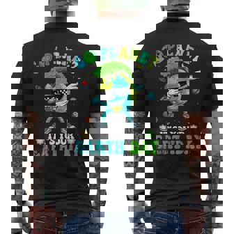 Dabbing Earth Day 2023 Groovy Go Planet Its Your Earth Day Men's Back Print T-shirt | Mazezy