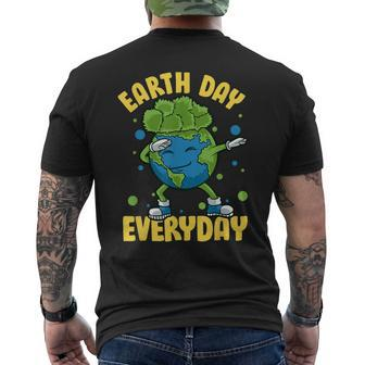 Dabbing Earth Day Everyday Earthday Dab Every Day Planet Men's Back Print T-shirt | Mazezy