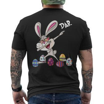 Dabbing Easter Rabbit Eggs Dab Hunting Bunny Men's T-shirt Back Print - Seseable