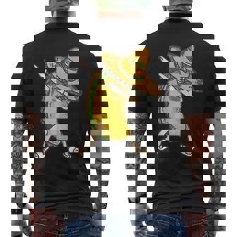 Dabbing Taco Sombrero Taco Cinco De Mayo Addicts Men's Back Print T-shirt | Mazezy