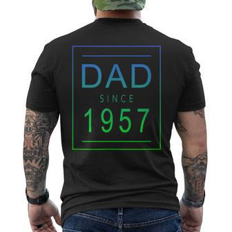 Dad Since 1957 57 Aesthetic Promoted To Daddy Father Bbjyz Men's Back Print T-shirt | Mazezy