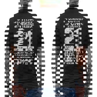 Dad 21St Birthday Daughter Turning 21 Years Old Beer Men's Back Print T-shirt | Mazezy