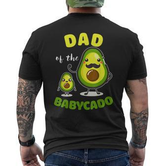 Dad Of The Babycado Avocado Family Matching Men's Back Print T-shirt | Mazezy