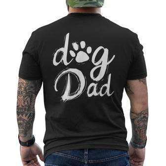 Dad Dog Paw - Vintage Dog Dad Men's T-shirt Back Print - Seseable