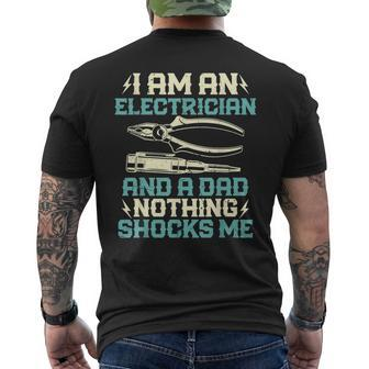 Dad Electrician Im An Electrician And A Dad Men Daddy Mens Back Print T-shirt | Mazezy