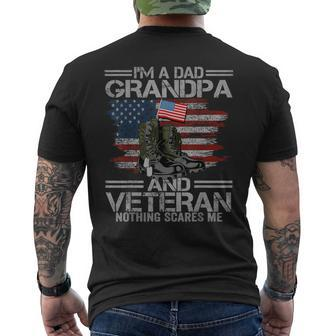 Im A Dad Grandpa And Veteran Fathers Day Men's T-shirt Back Print - Seseable