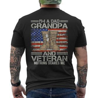 Im A Dad Grandpa And Veteran Fathers Day Men's T-shirt Back Print - Seseable