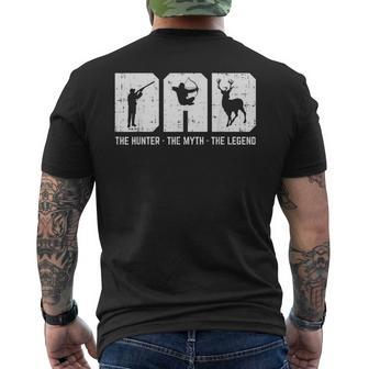 Mens Dad Hunter Myth Legend Hunting Archery Deer Hunter Men Men's T-shirt Back Print - Seseable