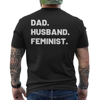 Dad Husband Feminist V2 Men's Back Print T-shirt | Mazezy