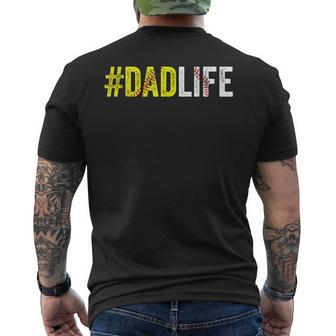 Dad Life Softball Daddy Baseball Sports Lover Fathers Day Men's T-shirt Back Print - Seseable