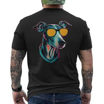 Dad Mom Cool Dog Sunglasses Italian Greyhound Mens Back Print T-shirt | Mazezy
