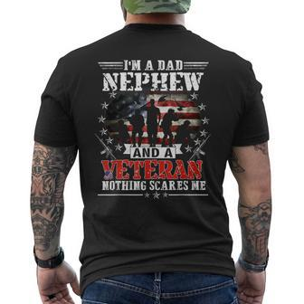 Im A Dad Nephew Veteran Memorial Day Patrioitc Men's T-shirt Back Print - Seseable