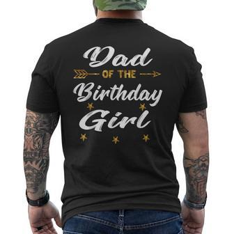 Dad Of The Birthday Girl Princess For Father Daddy Papa Gift For Mens Mens Back Print T-shirt | Mazezy