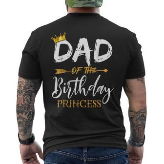 Dad Of The Birthday Princess Girls Family Matching Gift For Mens Mens Back Print T-shirt | Mazezy AU