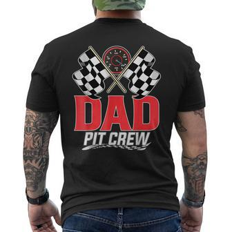 Dad Pit Crew Race Car Birthday Party Racing Men's T-shirt Back Print - Thegiftio UK