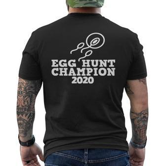 Dad Pregnancy Announcement Egg Hunt Champion 2020 Men's T-shirt Back Print - Seseable