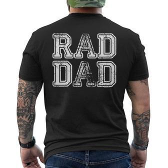 Dad For Dad Rad Dad Ideas Fathers Day Vintage Men's T-shirt Back Print - Seseable