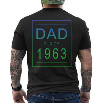 Dad Since   1963   63   Aesthetic Promoted To Daddy   Father  Bbkpn Men's Crewneck Short Sleeve Back Print T-shirt