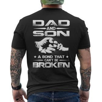 Dad And Son A Bond That Cant Be Broken Men's T-shirt Back Print - Seseable