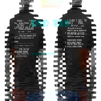 Dad Tax Dad Tax Definition Fathers Day Men's T-shirt Back Print - Thegiftio UK