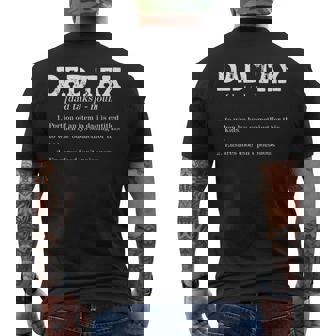Dad Tax Dad Tax Definition Fathers Day Men's T-shirt Back Print - Thegiftio UK