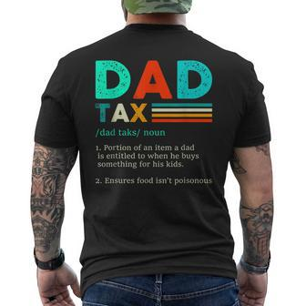 Dad Tax Definition Retro Vintage Men's T-shirt Back Print - Seseable