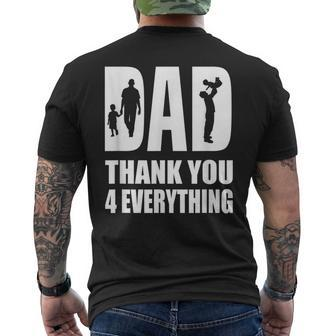 Dad Thank You For Everything Fathers Day Son Daughter Mens Back Print T-shirt - Seseable
