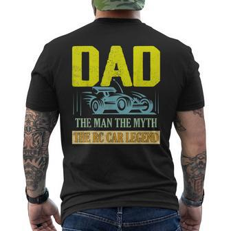 Dad The Man The Myth The Rc Car Legend Remote Control Mens Back Print T-shirt - Seseable