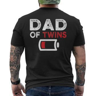 Dad Of Twins Fathers Day Men's T-shirt Back Print - Seseable