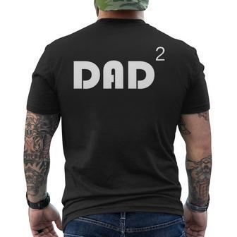 Dad Of Two 2 Squared Father T Men's Back Print T-shirt | Mazezy