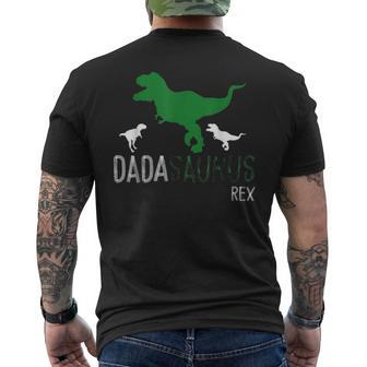 Dadasaurus Dad Dino Fathers Day Men Dinosaur V2 Men's T-shirt Back Print - Seseable