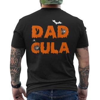 Dadcula Halloween Funny Letter Print Dad Top Men Women Mens Back Print T-shirt | Mazezy