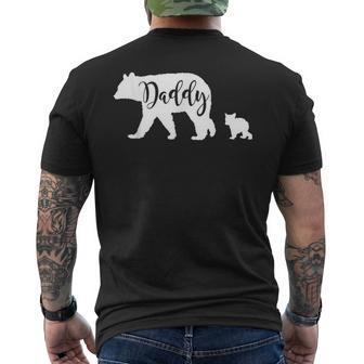 Daddy Bear With 1 One Cub Dad Father Papa Gift Mens Back Print T-shirt