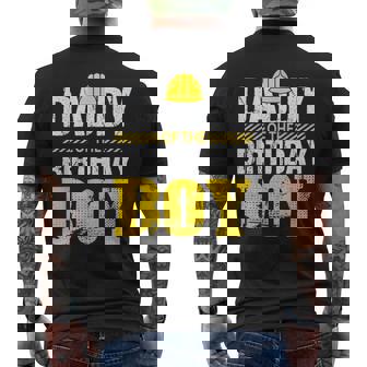 Daddy Of The Birthday Boy Construction Family Matching Men's Back Print T-shirt | Mazezy